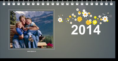 Calendar de birou Margarete - landscape gri